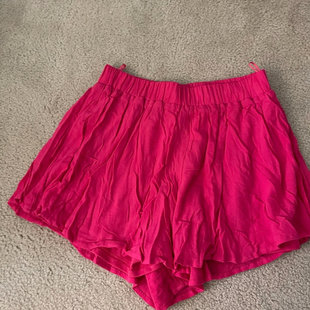 Pink flowy shorts